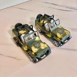 Chad Valley Army Toy Jeeps Set of 2